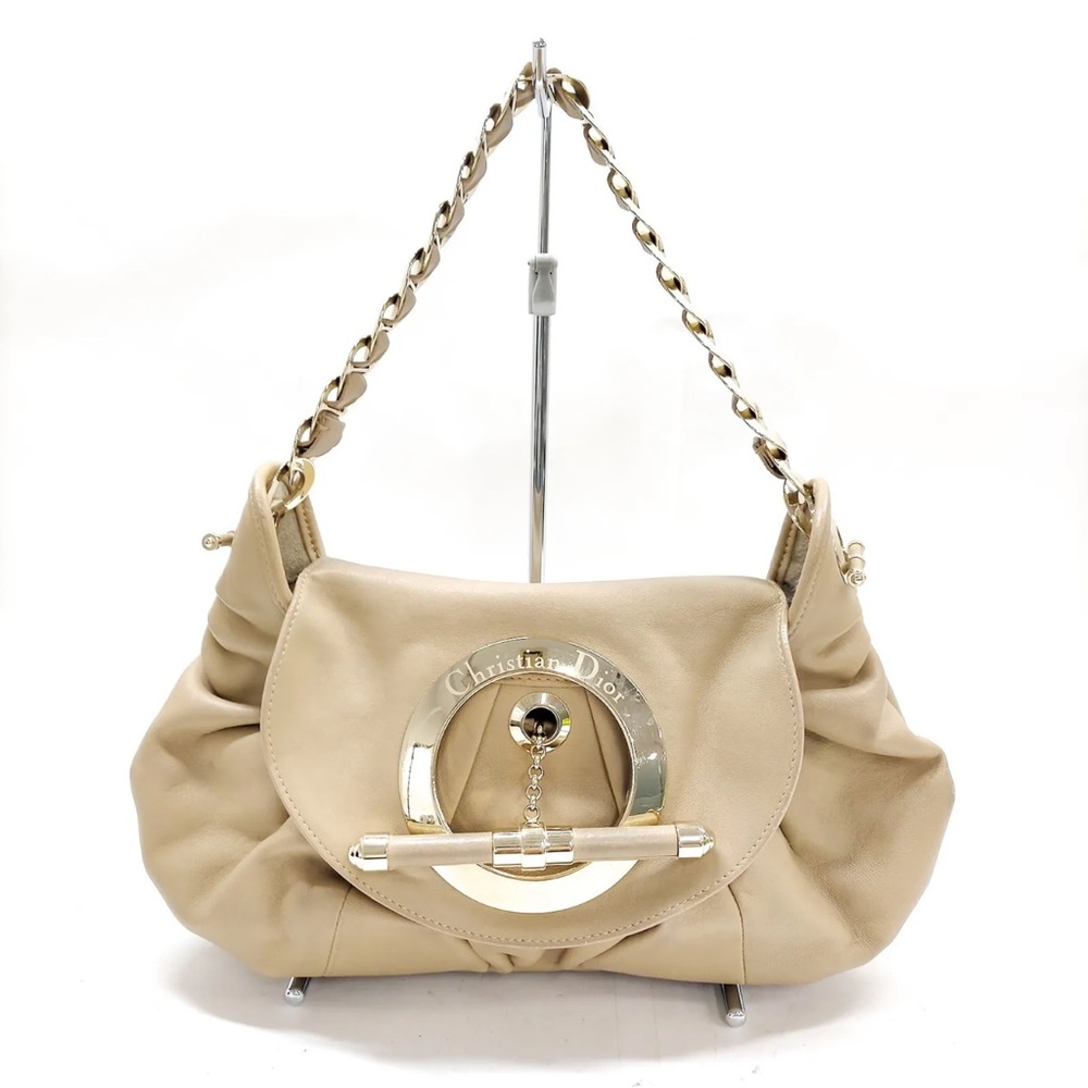 Christian Dior Shoulder Bag Leather Vintage GHW Preowned - Picture 3 of 12